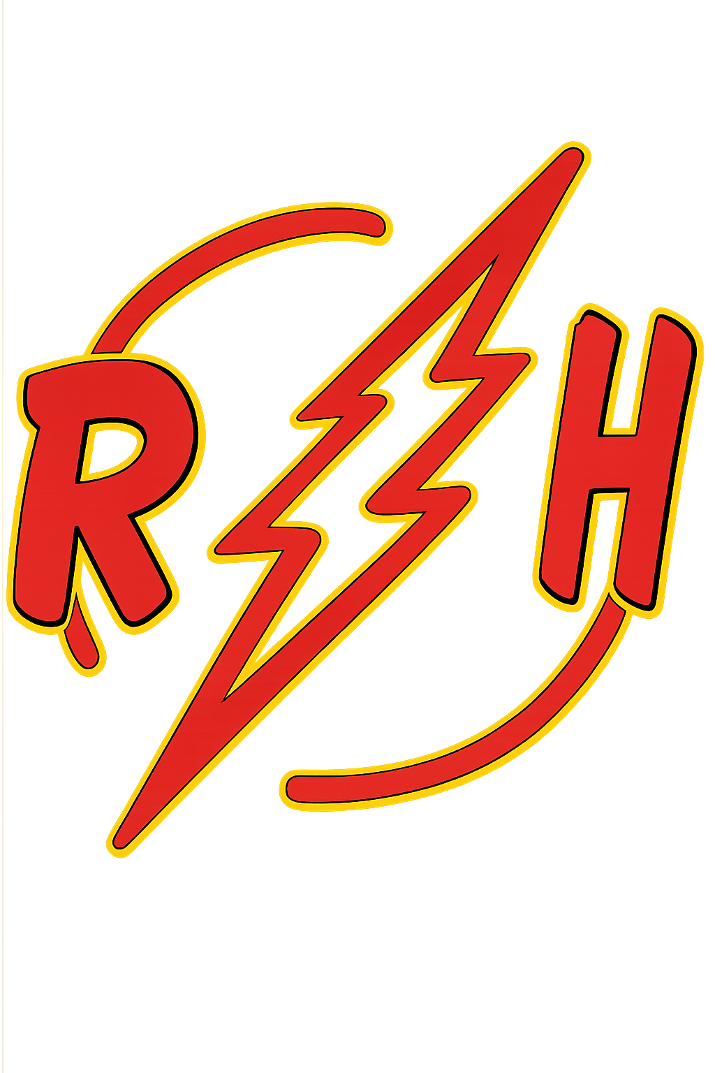Columbus copywriter Rebecca Hagel's "RH" superhero logo